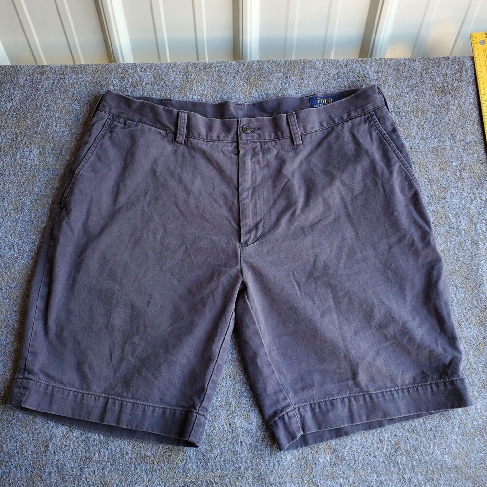 Polo Ralph Lauren Men’s 36 Blue Chambray Shorts Classic Fit Flat Front Cotton